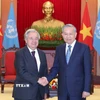 Tổng Bí thư Tô Lâm tiếp Tổng Thư ký Liên hợp quốc António Guterres. (Ảnh: Thống Nhất/TTXVN)