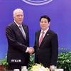 Chủ tịch nước Lương Cường tiếp Tổng Công tố Nga Alexander Vladimirovich Gutsan. (Ảnh: Lâm Khánh/TTXVN)