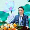 Ông Đặng Xuân Phong, Ủy viên Trung ương Đảng, Bí thư Tỉnh ủy Ninh Bình phát biểu tại hội nghị. (Ảnh: Đức Phương/TTXVN)
