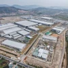 Khu công nghiệp Sông Khoai (Quảng Yên) đang thu hút nhiều doanh nghiệp tới đầu tư, sản xuất, tạo việc làm cho lao động địa phương. (Ảnh: Hoàng Hiếu/TTXVN)