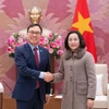 Phó Chủ tịch Quốc hội Nguyễn Thị Thanh tiếp Đại sứ Hàn Quốc tại Việt Nam Choi Young Sam. (Nguồn: Báo Đại biểu Nhân dân)