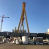 Sản phẩm của Công ty Neotec được tập kết bên ngoài phân xưởng của Nhà máy DHI - một trong những đơn vị hàng đầu trong lĩnh vực đóng tàu và chế tạo thiết bị công nghiệp nặng của Hàn Quốc - để chuẩn bị cho khâu lắp ráp. (Ảnh PV/Vietnam+)