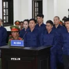 Các bị cáo tại phiên tòa. (Ảnh: Tuấn Kiệt/TTXVN)