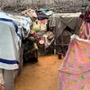Nơi trú ngụ của người tị nạn ở trại Zamzam, Bắc Darfur, Sudan, ngày 1/8/2024. (Ảnh: Reuters)