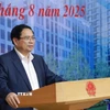 Thủ tướng Phạm Minh Chính chủ trì Hội nghị sơ kết việc thực hiện chỉ tiêu phát triển nhà ở xã hội 7 tháng đầu năm 2025. (Ảnh: Dương Giang/TTXVN)