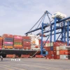 Cảng Container Quốc tế Tân Cảng Hải Phòng (TC-HICT) là cảng nước sâu đầu tiên vận hành tại miền Bắc có thể tiếp nhận tàu trọng tải lớn trên 145.000 tấn. (Ảnh: Minh Thu/TTXVN)