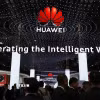 Gian hàng của Huawei tại Hội nghị di động thế giới ở Barcelona, Tây Ban Nha. (Ảnh: THX/TTXVN)