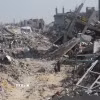 Cảnh tàn phá do xung đột tại trại tị nạn Jabalia, Dải Gaza, ngày 29/1/2025. (Ảnh: THX/TTXVN)