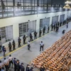 Tù nhân bị giam giữ tại nhà tù Cecot ở Tecoluca, El Salvador ngày 24/2/2023. (Ảnh: Getty Images)