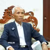 Trưởng ban Tuyên huấn Trung ương Đảng Nhân dân cách mạng Lào Khamphanh Pheuyavong trả lời phỏng vấn. (Ảnh: Xuân Tú/TTXVN)