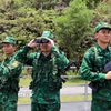 Các chiến sỹ Trạm kiểm soát Biên phòng Lục Lầm, Đồn Biên phòng Hải Hòa (Bộ đội Biên phòng Quảng Ninh) tuần tra kiểm soát biên giới khu vực Hải Hòa, thành phố Móng Cái. (Ảnh: Đức Hiếu/TTXVN)