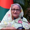 Bà Sheikh Hasina, khi giữ chức Thủ tướng Bangladesh, phát biểu tại Dhaka ngày 8/1/2024. (Ảnh: THX/TTXVN)