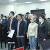 Các bị cáo tại phiên tòa. (Ảnh: Kim Anh/TTXVN)