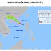 Áp thấp nhiệt đới trên vùng biển phía Đông khu vực Bắc Biển Đông đã mạnh lên thành bão số 7. (Nguồn: nchmf)