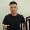 Đối tượng Nguyễn Văn Hùng tại cơ quan Công an. (Ảnh: TTXVN phát)