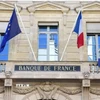 Bên ngoài trụ sở Ngân hàng Trung ương Pháp ở Paris. (Ảnh: SIPA/TTXVN)
