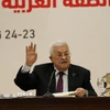Tổng thống Palestine Mahmoud Abbas phát biểu tại Ủy ban Trung ương Tổ chức giải phóng Palestine tại thành phố Ramallah, Khu Bờ Tây, ngày 23/4/2025. (Ảnh: THX/TTXVN)