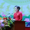 Đồng chí Lê Thị Thủy được phân công giữ chức Bí thư Đảng ủy TW Hội Liên hiệp Phụ nữ Việt Nam. (Ảnh: Phạm Kiên/TTXVN)