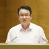 Thứ trưởng Bộ Tài chính Trần Quốc Phương trình bày tham luận tại hội nghị. (Ảnh: Phương Hoa/TTXVN)
