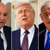 Từ trái sáng: Tổng thống Liban Joseph Aoun, Tổng thống Mỹ Donald Trump và Thủ tướng Israel Benjamin Netanyahu. (Ảnh: AP)