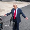Tổng thống Mỹ Donald Trump phát biểu với báo giới tại Nhà Trắng, Washington, D.C. (Ảnh: THX/TTXVN)