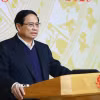 Thủ tướng Phạm Minh Chính chủ trì Phiên họp thứ nhất của Ban Chỉ đạo phòng, chống lãng phí sáng 25/2/2025. (Ảnh: Dương Giang/TXVN)