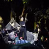 Chương trình nghệ thuật “Về nguồn” với chủ đề "Địa ngục trần gian" tại Sơn La. (Ảnh: Quang Quyết/TTXVN)