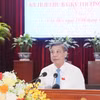 Ông Đồng Văn Thanh, Ủy viên Trung ương Đảng, Phó Bí thư Thường trực Thành ủy, Chủ tịch HĐND thành phố Cần Thơ, phát biểu tại kỳ họp. (Ảnh: Ngọc Thiện/TTXVN)