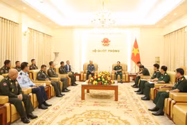 Quang cảnh buổi tiếp. (Ảnh: PV/Vietnam+)
