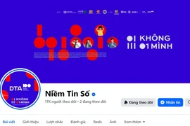Chiến dịch "Không Một Mình" được triển khai rộng rãi trên các nền tảng mạng xã hội. (Ảnh: Vietnam+)