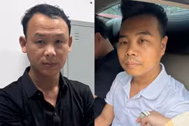 2 đối tượng hành hung nam sinh trên phố Nguyễn Khang. (Ảnh: CACC)