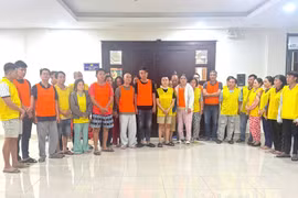 Các đối tượng tại cơ quan Công an. (Ảnh: CACC)