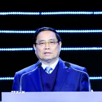 Thủ tướng Phạm Minh Chính tới dự và phát biểu chỉ đạo. (Ảnh: Tuấn Anh/TTXVN)