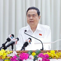 Chủ tịch Quốc hội Trần Thanh Mẫn phát biểu. (Ảnh: Doãn Tấn/TTXVN)