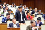 Các đại biểu Quốc hội thảo luận tại hội trường, Kỳ họp bất thường lần thứ 9. (Ảnh: TTXVN)