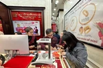 Một điểm giao dịch vàng tại Hà Nội. (Ảnh: Đức Duy/Vietnam+)