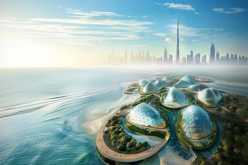 Rừng ngập mặn Dubai được coi là dự án tái tạo bờ biển lớn nhất thế giới. (Nguồn: URB)