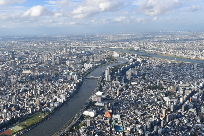 Khung cảnh thủ đô Tokyo nhìn từ tháp Tokyo Skytree. (Ảnh: Nguyễn Tuyến/Vietnam+)