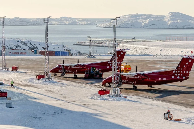 Sân bay quốc tế mới sẽ cho phép những máy bay lớn hơn hạ cánh tại thủ đô Nuuk của Greenland. (Nguồn: CNN)