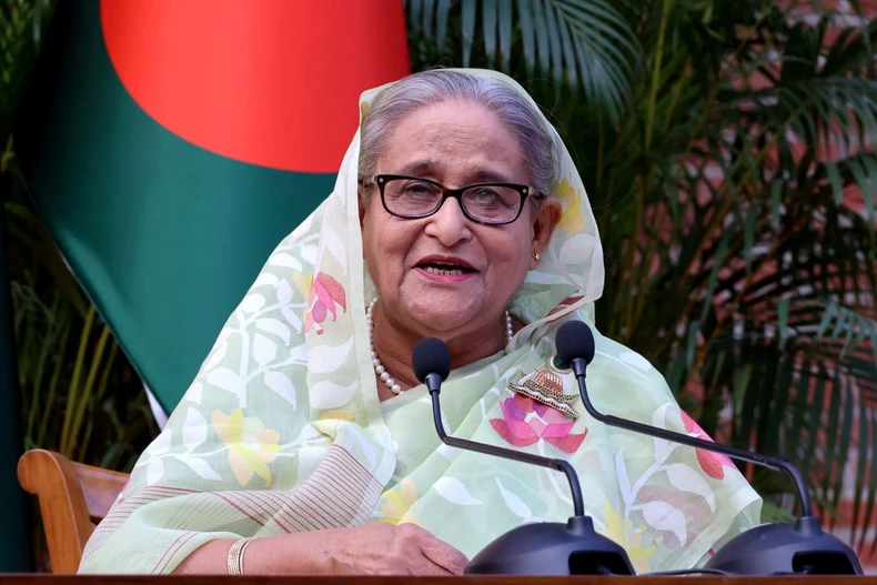 Cựu Thủ tướng Bangladesh Sheikh Hasina. (Ảnh: THX/TTXVN)