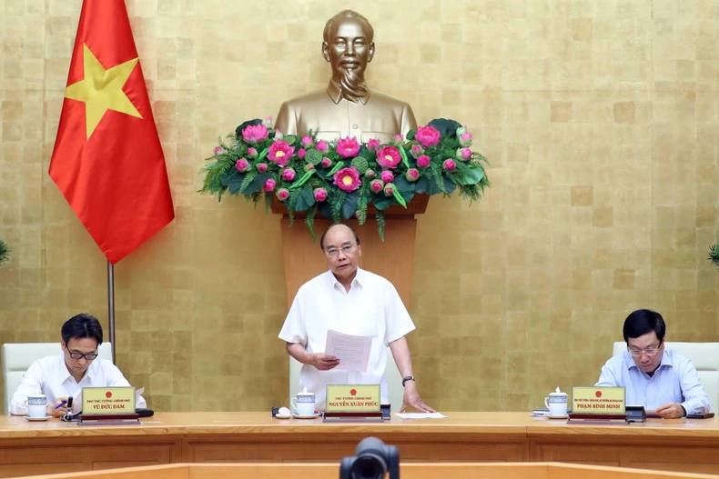 Thủ tướng Nguyễn Xuân Phúc phát biểu. (Ảnh: Thống Nhất/TTXVN)