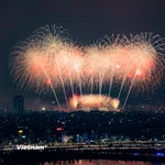 Mãn nhãn màn trình diễn pháo hoa chào mừng thành công Đại hội XIV của Đảng