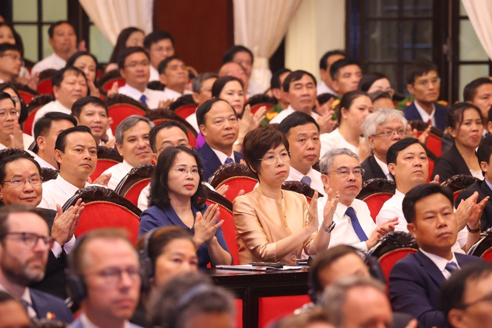 Các đại biểu dự Lễ kỷ niệm. (Ảnh: Văn Điệp/TTXVN)