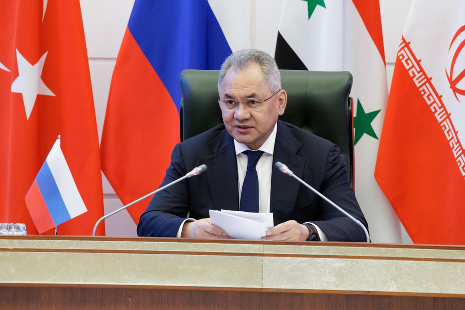 Bộ trưởng Quốc phòng Nga Sergei Shoigu chủ trì hội nghị. (Nguồn: AFP/TTXVN)