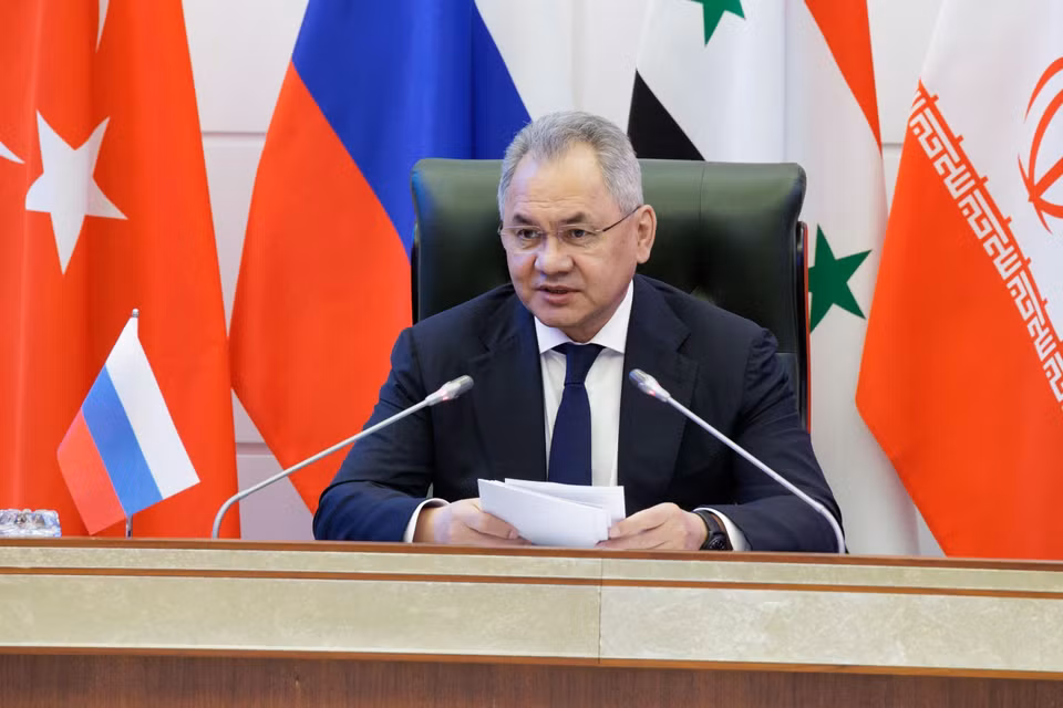 Bộ trưởng Quốc phòng Nga Sergei Shoigu chủ trì hội nghị. (Nguồn: AFP/TTXVN)