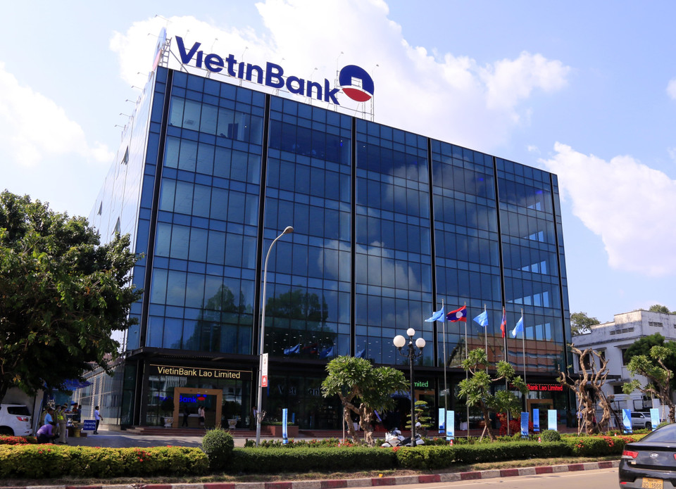 Tòa nhà Trụ sở chính VietinBank Lào tại địa chỉ đường Lanexang, bản Hatsady, quận Chanthabouly, Thủ đô Viêng chăn (Lào) được khai trương ngày 17/9/2019. (Ảnh: Phạm Kiên/TTXVN)