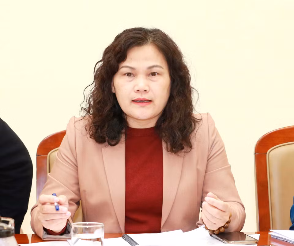 Bà Nguyễn Thị Sự, Phó Tổng Giám đốc Thông tấn xã Việt Nam phát biểu tại hội nghị. (Ảnh: Phương Hoa/TTXVN)