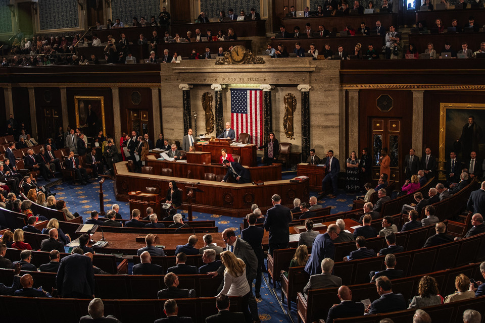 Phiên bỏ phiếu bầu Chủ tịch Hạ viện Mỹ ngày 18/10/2023. (THX/TTXVN)