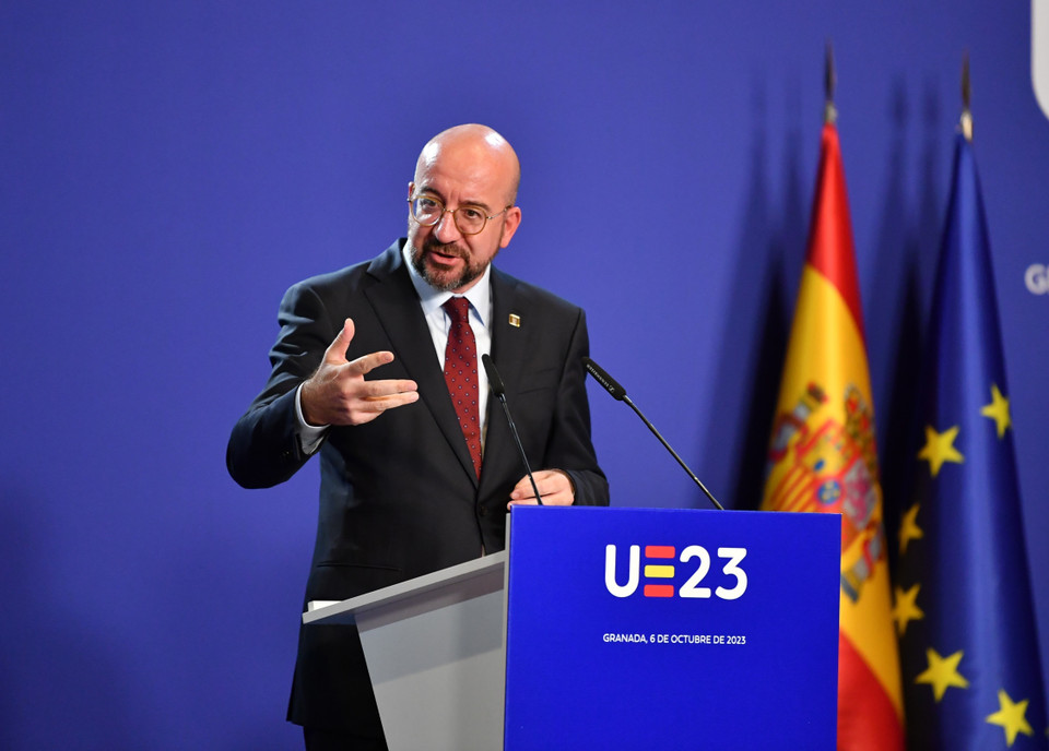 Ngày 14/10/2023, Chủ tịch Hội đồng Châu Âu Charles Michel (ảnh) thông báo sẽ triệu tập hội nghị thượng đỉnh trực tuyến của các nhà lãnh đạo EU vào tuần tới để thảo luận về cuộc chiến Israel-Hamas, khi cuộc xung đột bước sang tuần thứ hai. (Ảnh: THX/TTXVN)