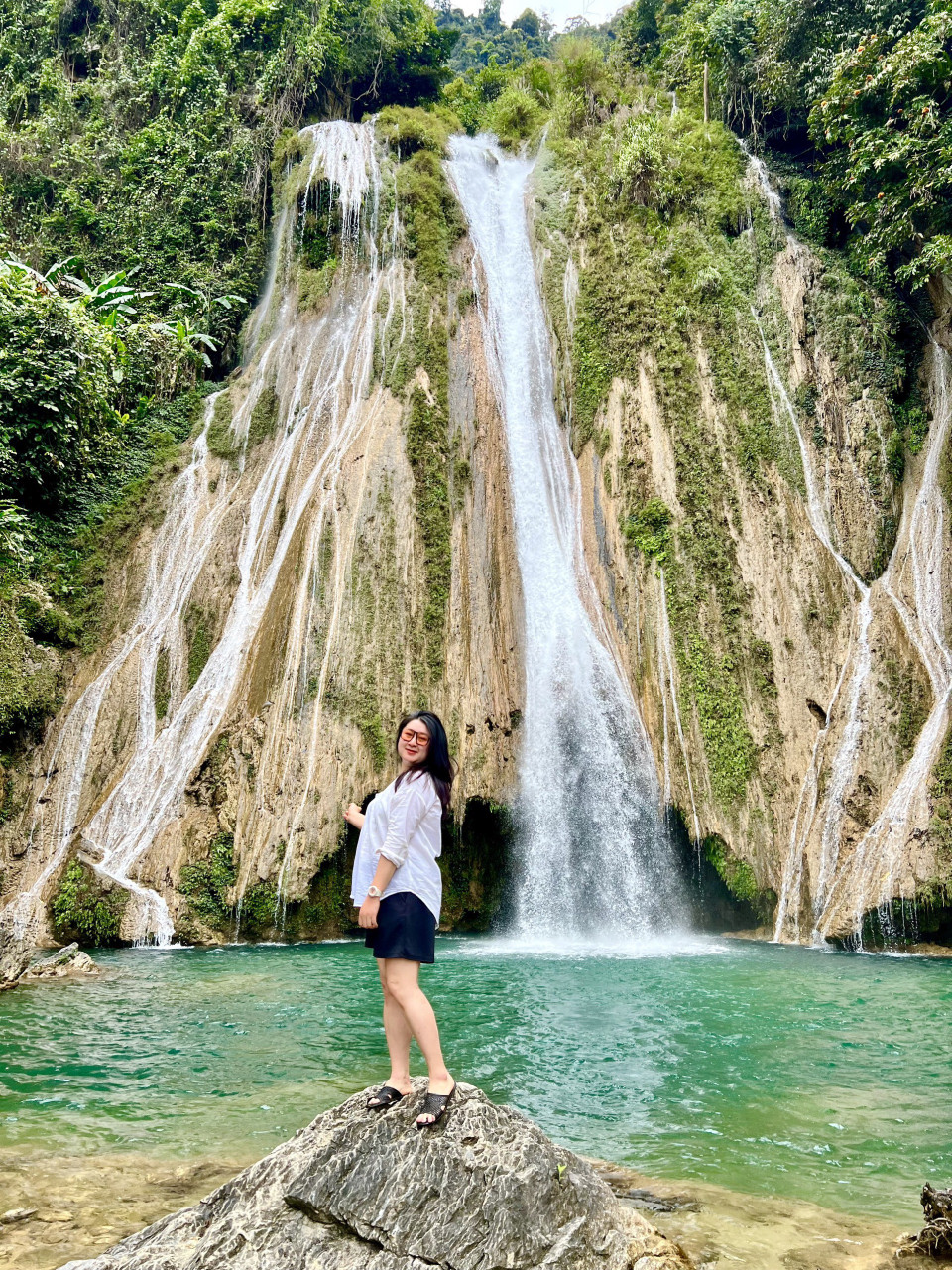 Thác Khuổi Nhi là điểm check-in được giới trẻ ưa thích. (Ảnh: Mai Mai/Vietnam+)